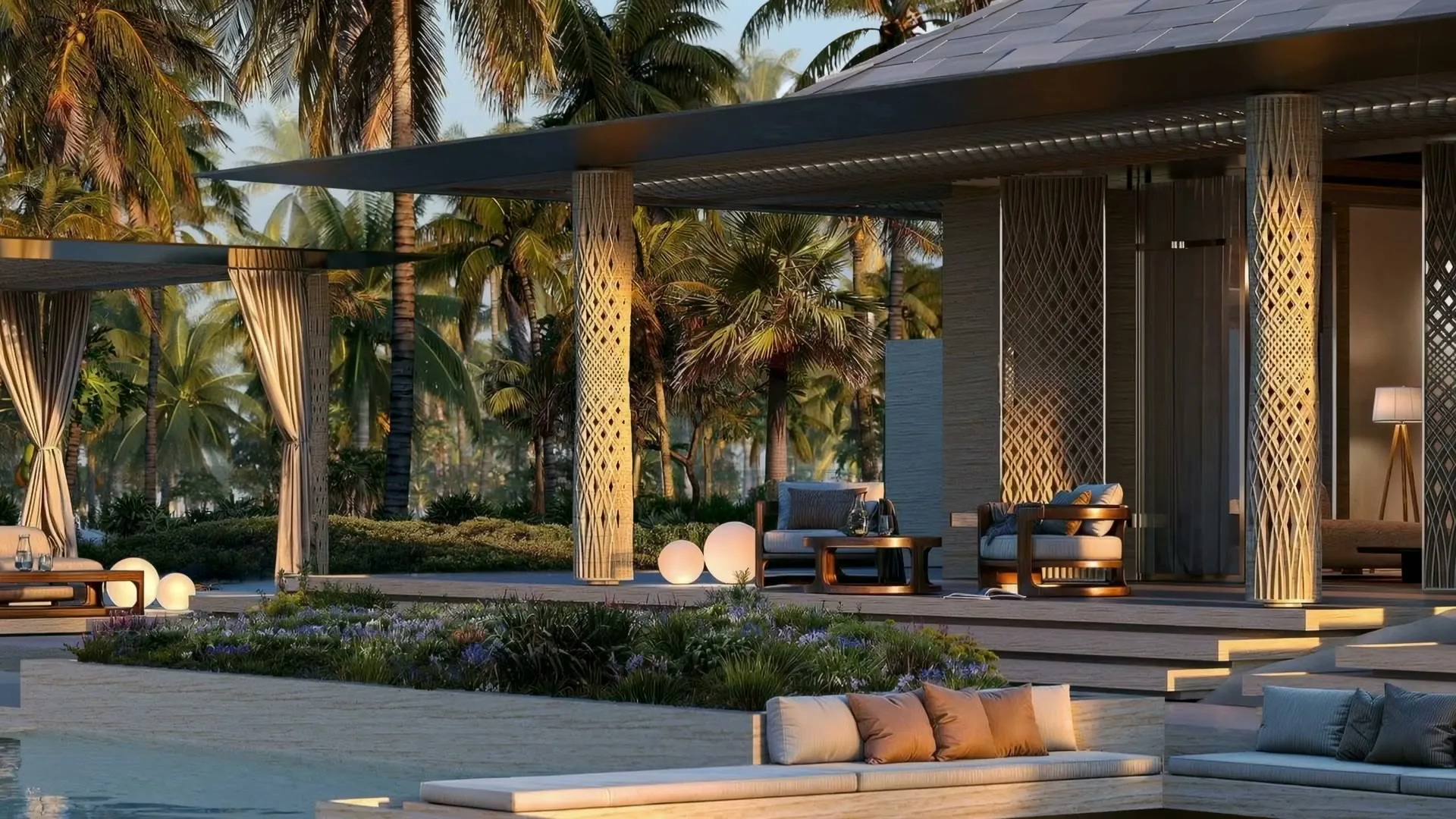 The terrace