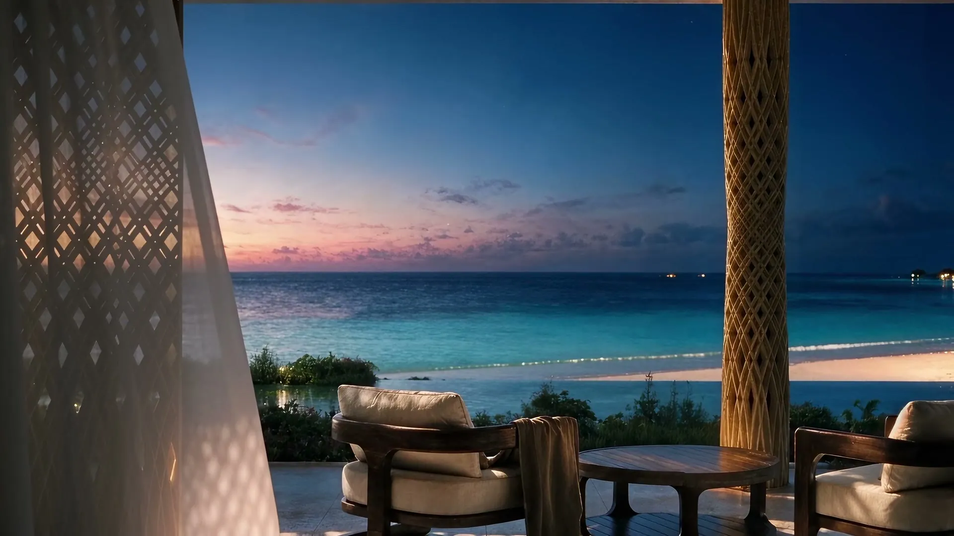 Dusk on the terrace